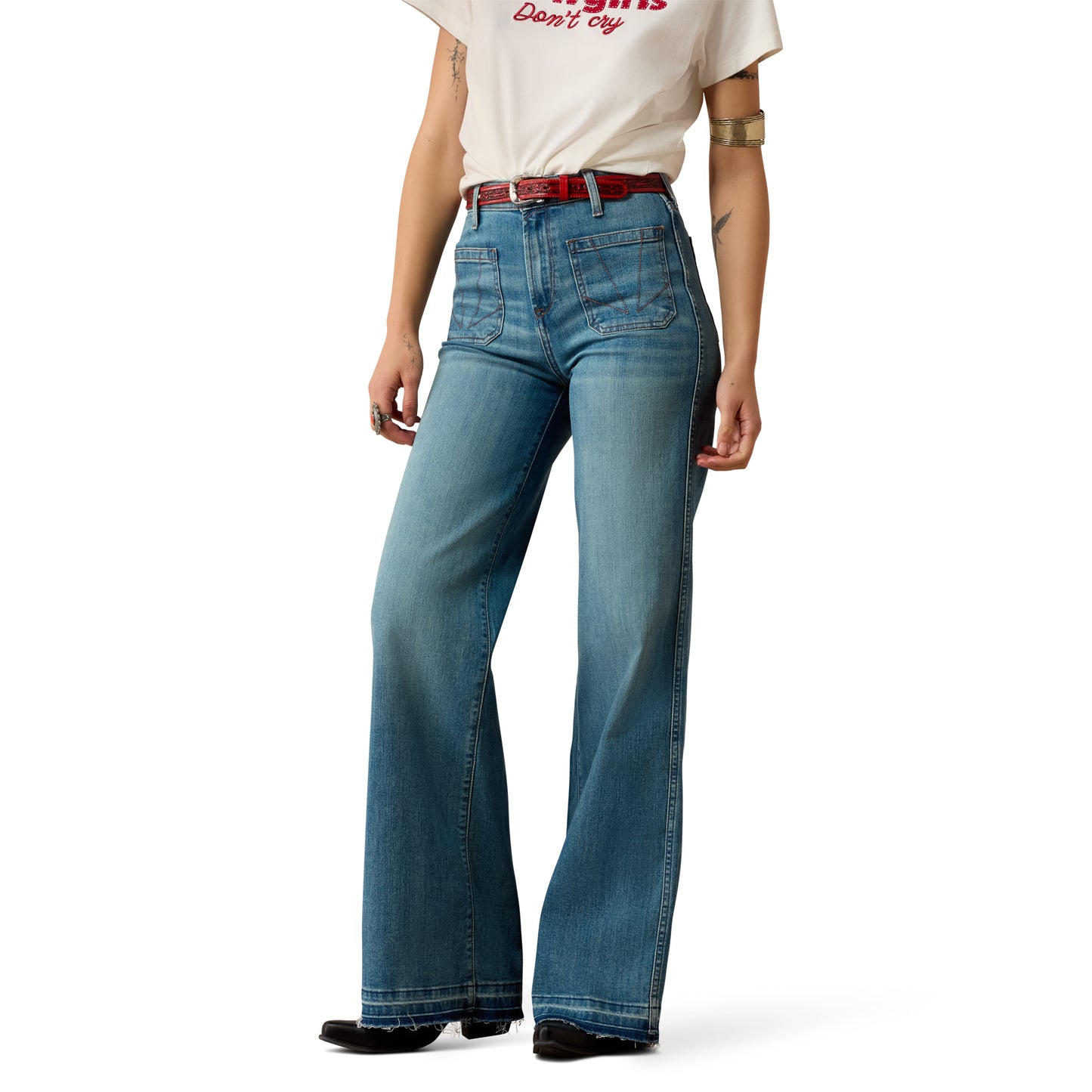 Ariat Ladies Ultra High Rise Mavis Delaware Wide Leg Jeans 10080875