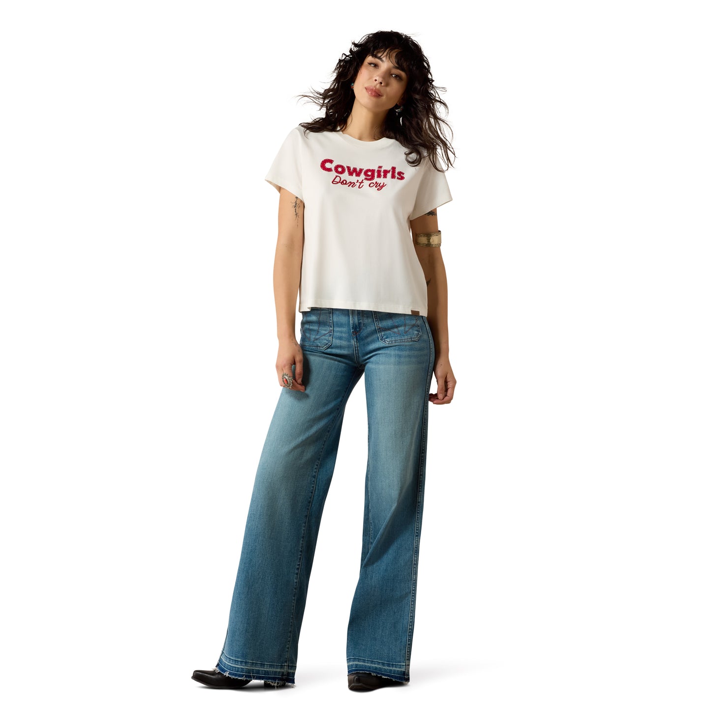 Ariat Ladies Ultra High Rise Mavis Delaware Wide Leg Jeans 10080875