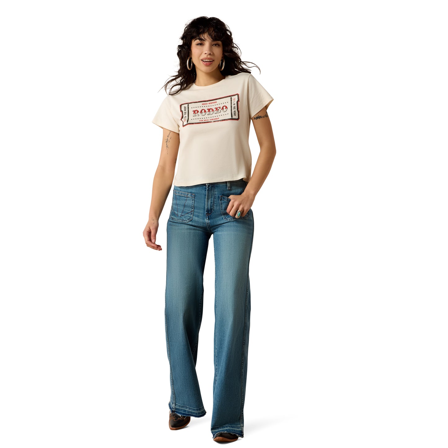 Ariat Ladies One In The West Natural T-Shirt 10082168