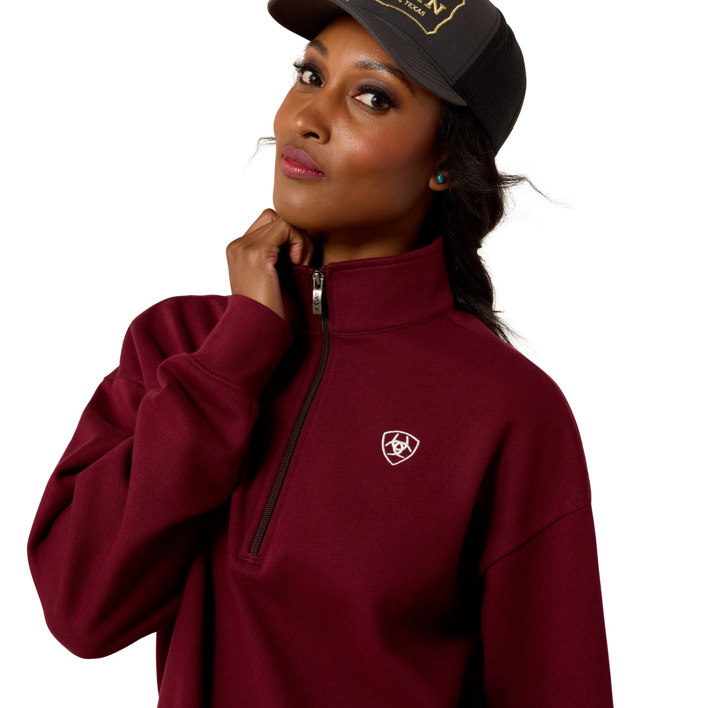 Ariat Ladies Zinfandel Holiday 1/2 Zip Sweatshirt 10085381
