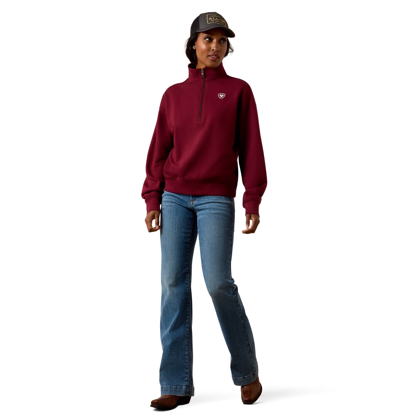 Ariat Ladies Zinfandel Holiday 1/2 Zip Sweatshirt 10085381