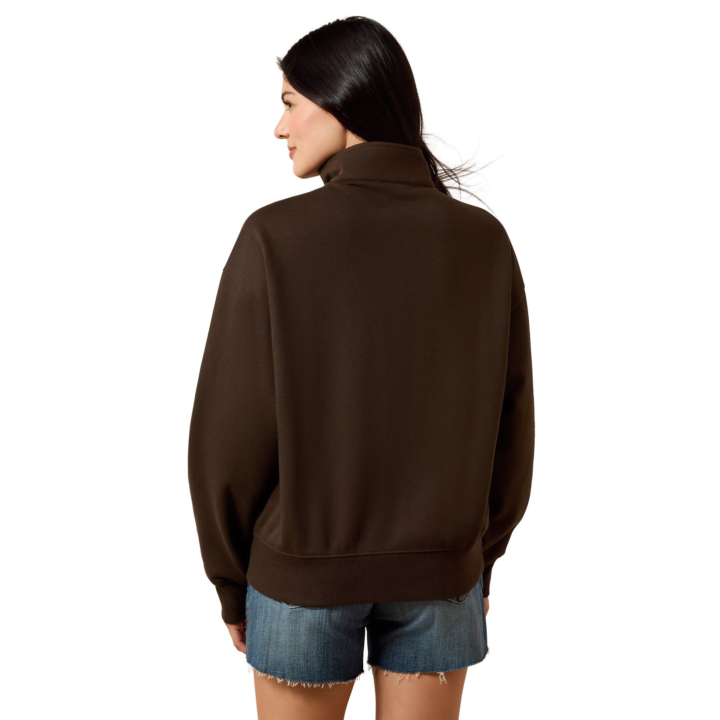 Ariat Ladies Holiday Delicioso Brown 1/2 Zip Sweatshirt 10085383
