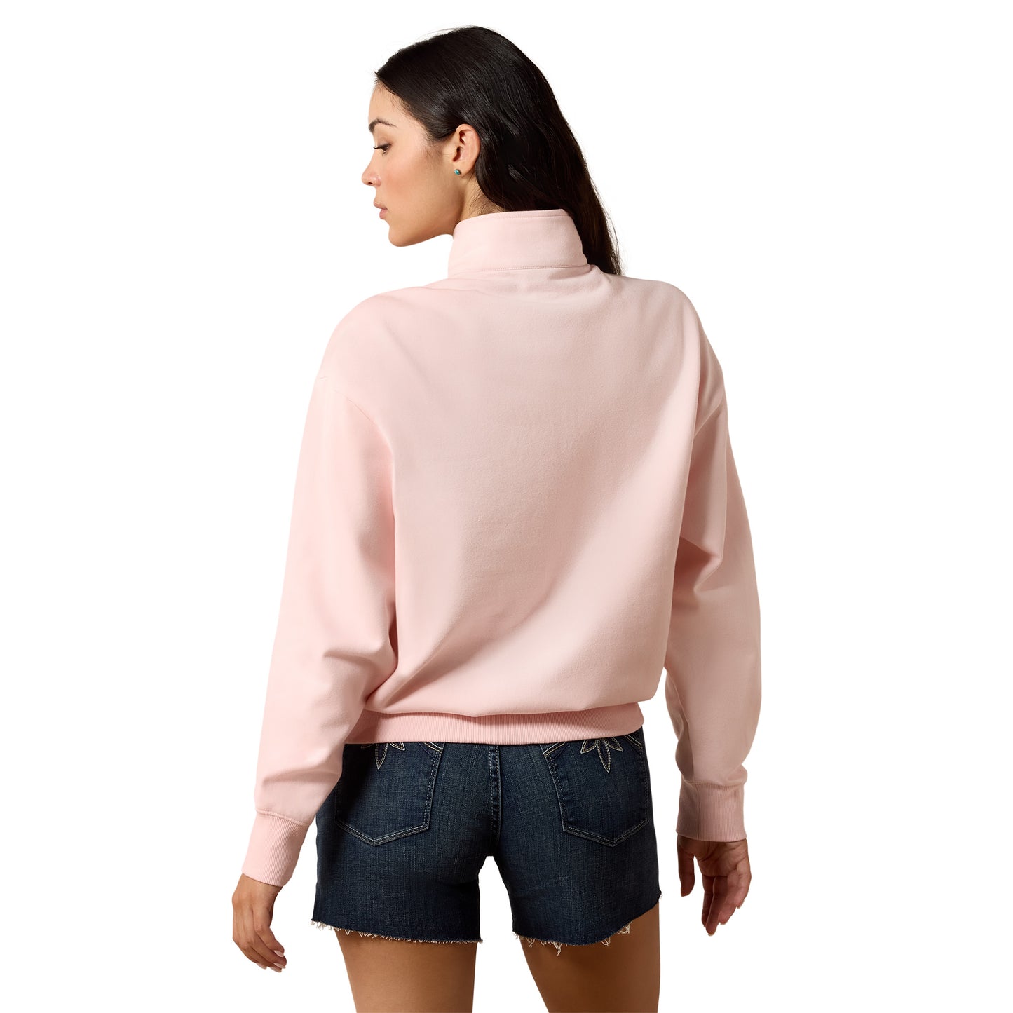 Ariat Ladies Pinkesque Holiday 1/2 Zip Sweatshirt 10085384
