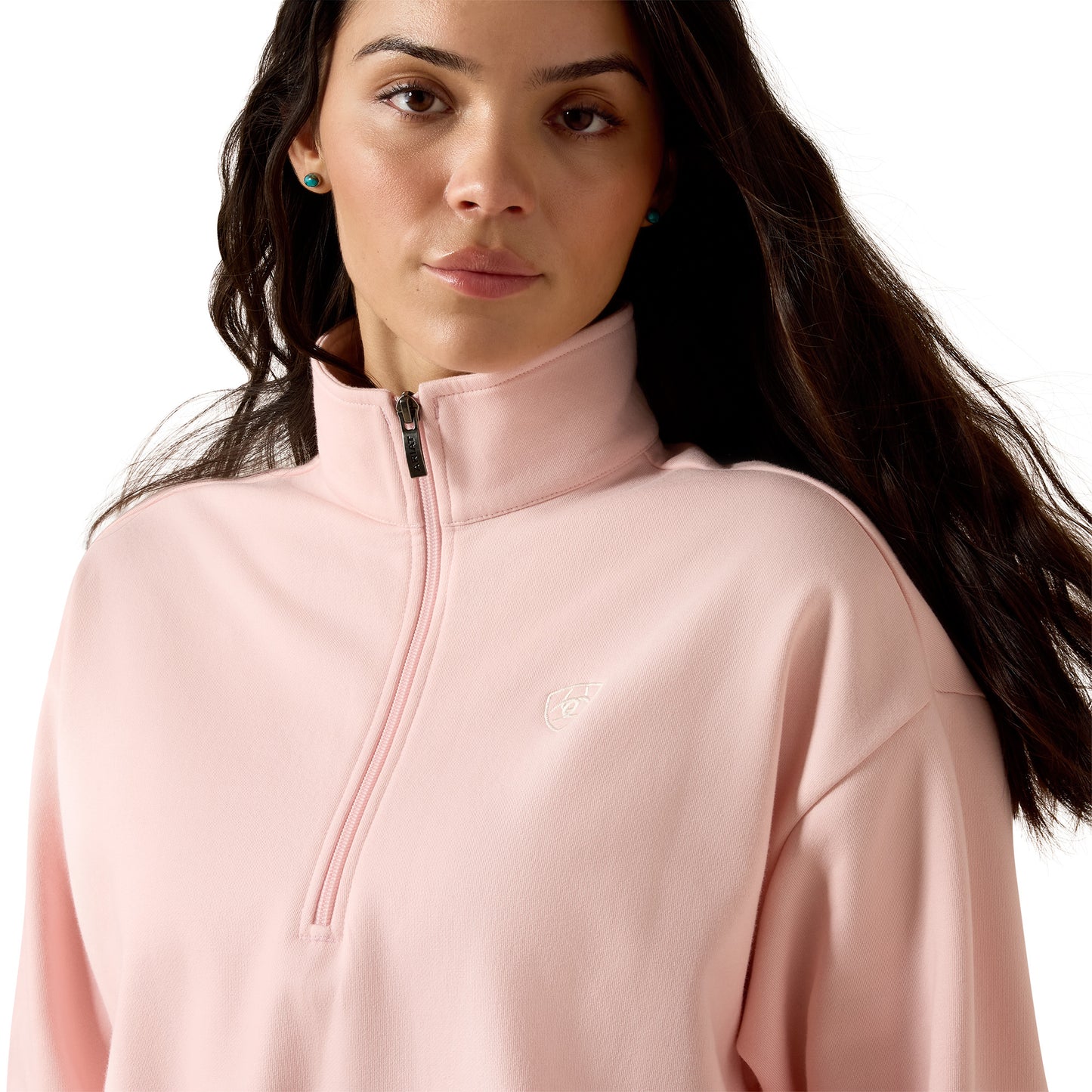 Ariat Ladies Pinkesque Holiday 1/2 Zip Sweatshirt 10085384