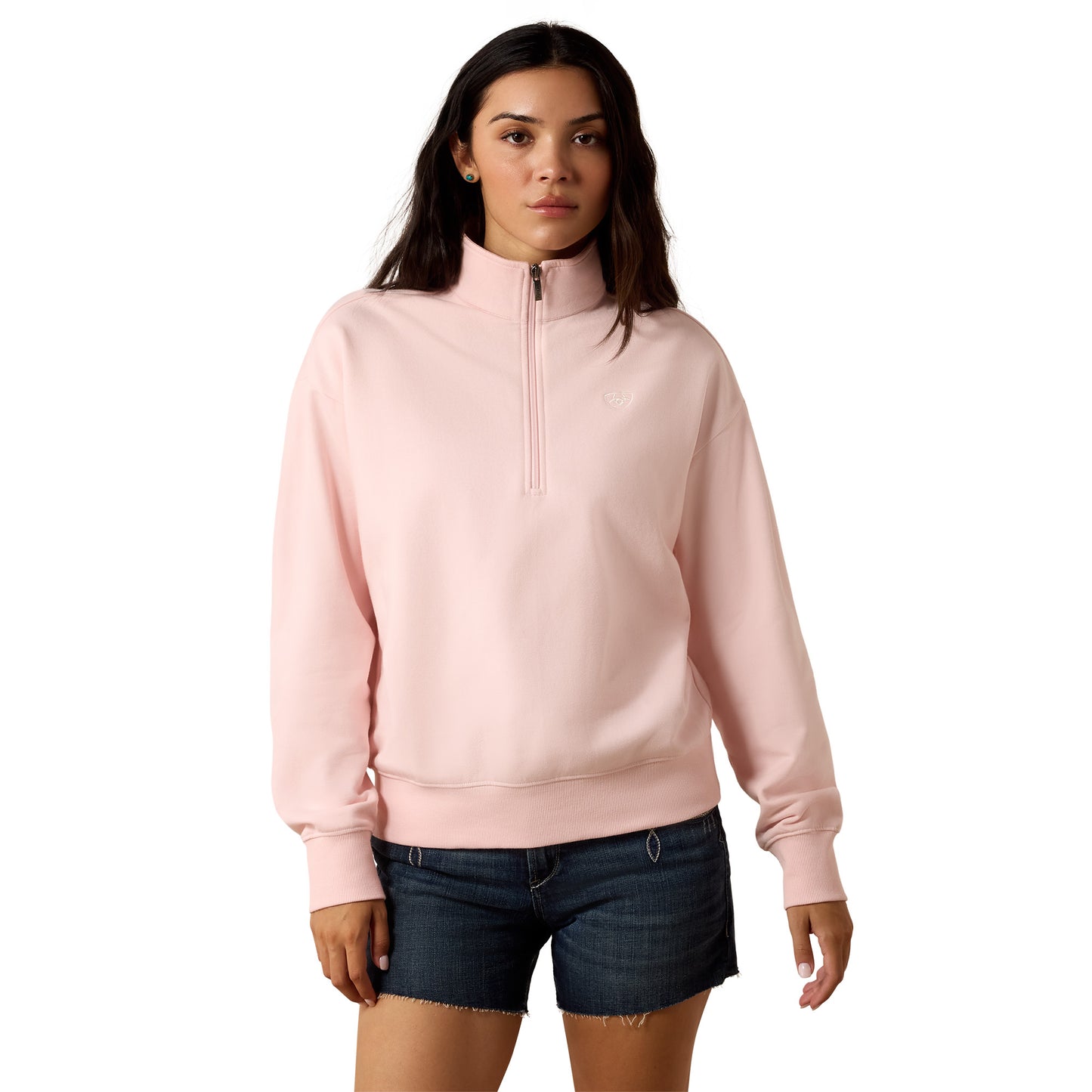 Ariat Ladies Pinkesque Holiday 1/2 Zip Sweatshirt 10085384