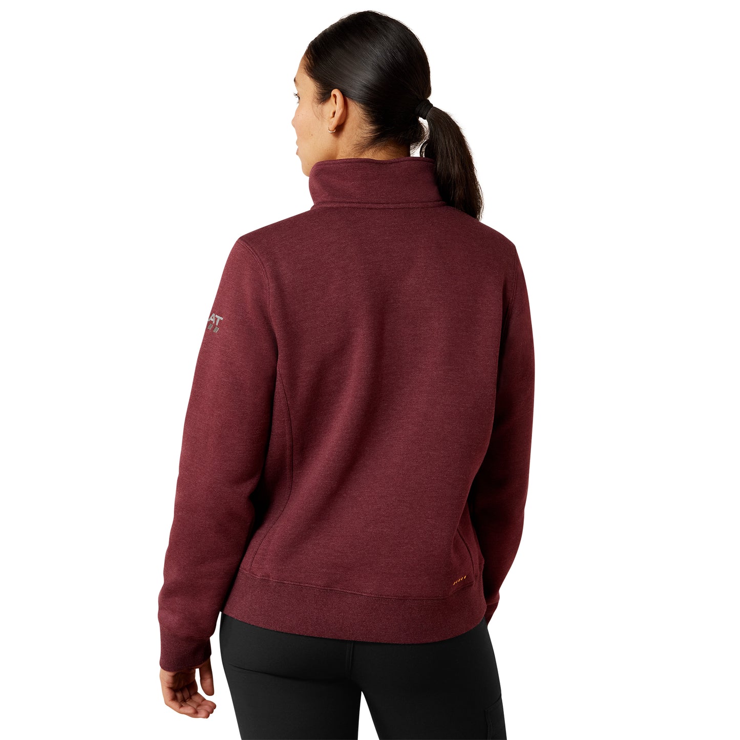 Ariat Ladies Windsor Wine Heather Rebar Transverse Funnel Neck Sweatshirt 10079005
