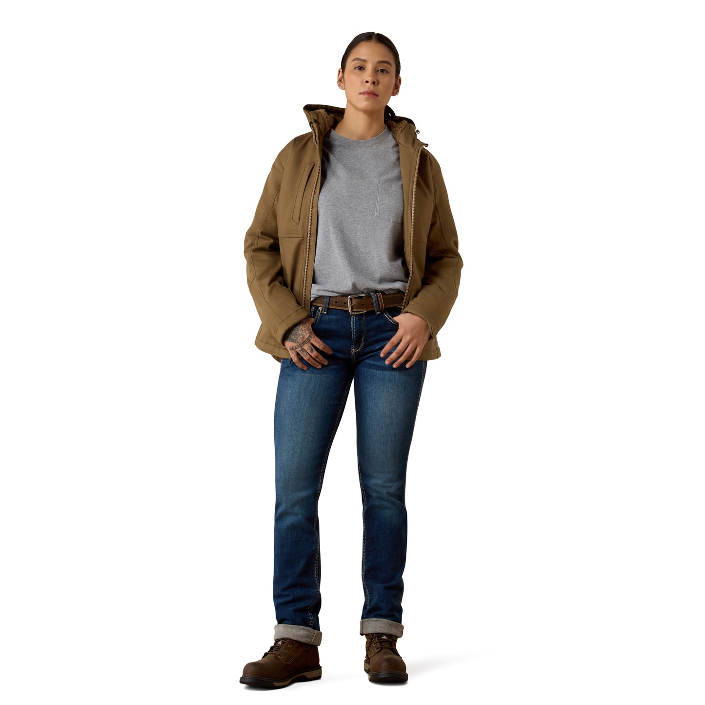 Ariat Ladies Rebar Khaki DuraCanvas Insulated Jacket 10079034