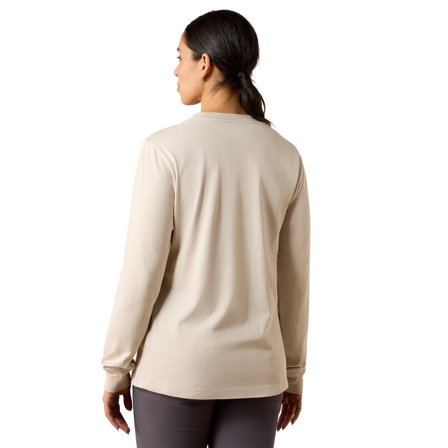 Ariat Ladies Rebar Silver Grey Cotton Strong Logo T-Shirt 10079059