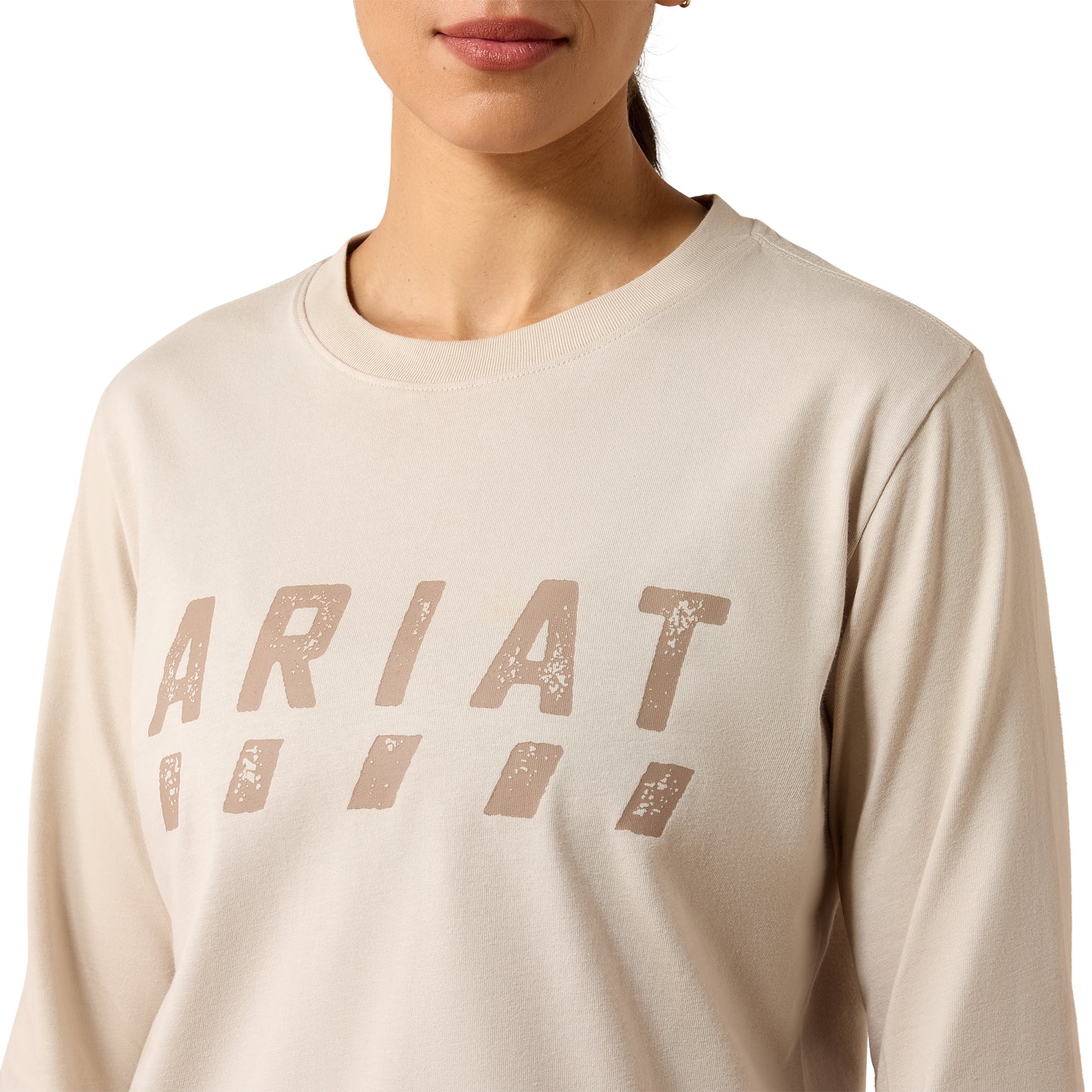 Ariat Ladies Rebar Silver Grey Cotton Strong Logo T-Shirt 10079059
