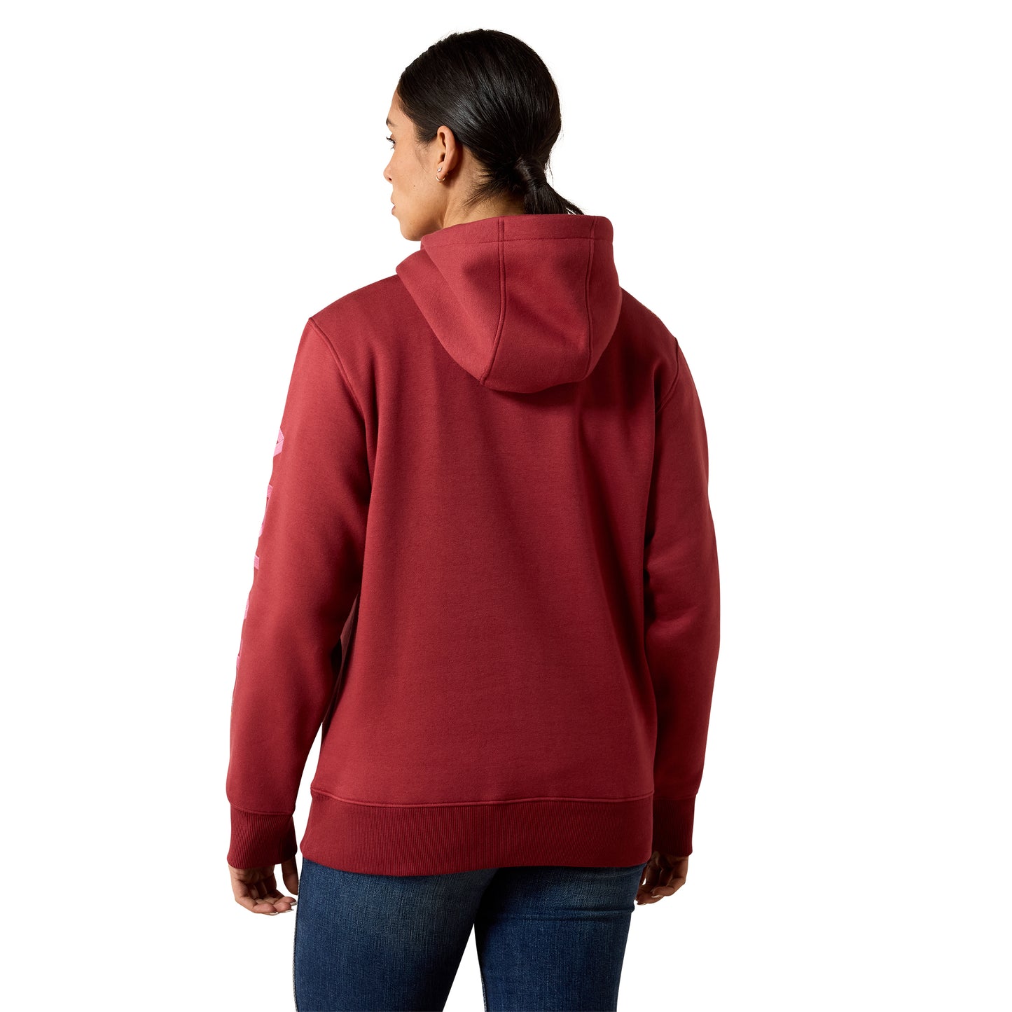 Ariat Ladies Rebar Burnt Russet Mauvewood Workman Graphic Hoodie 10079068