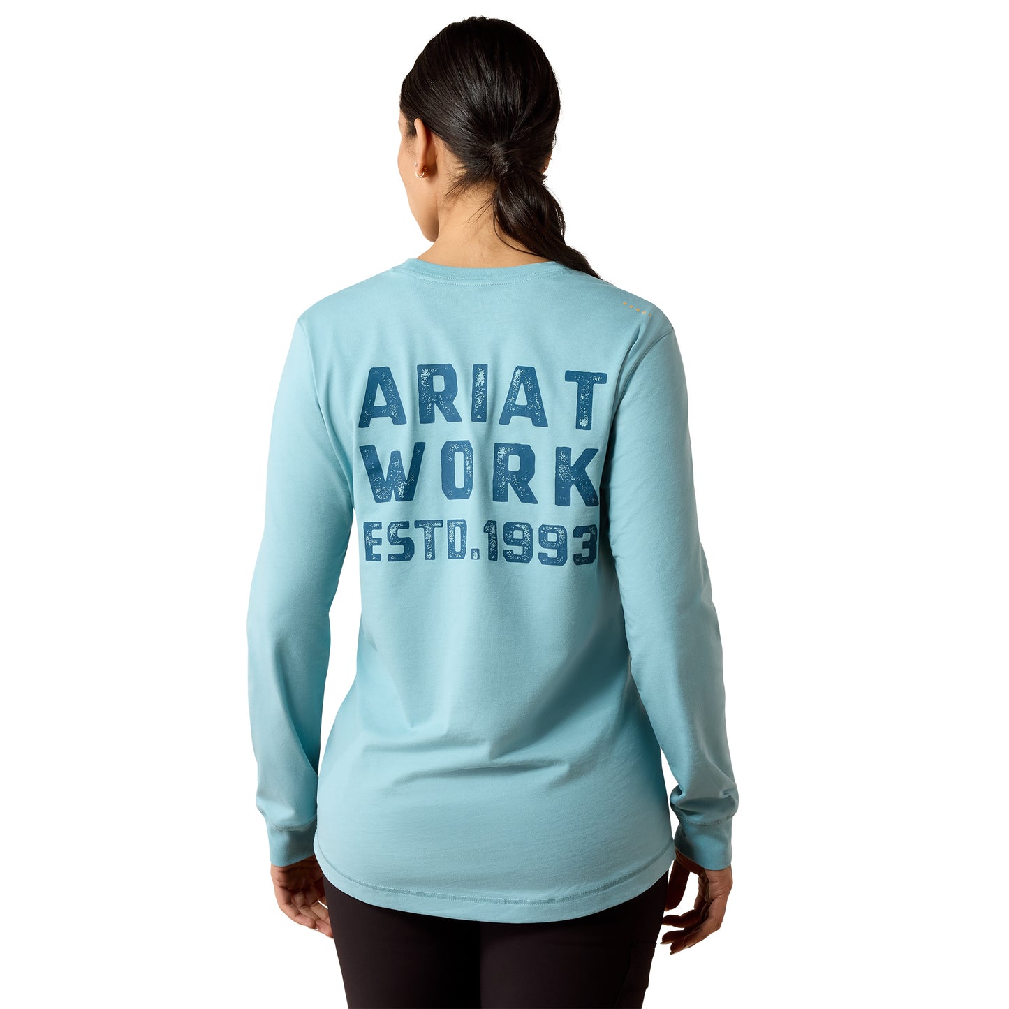 Ariat Ladies Rebar Cameo Blue Workman EST 1993 T-Shirt 10079111