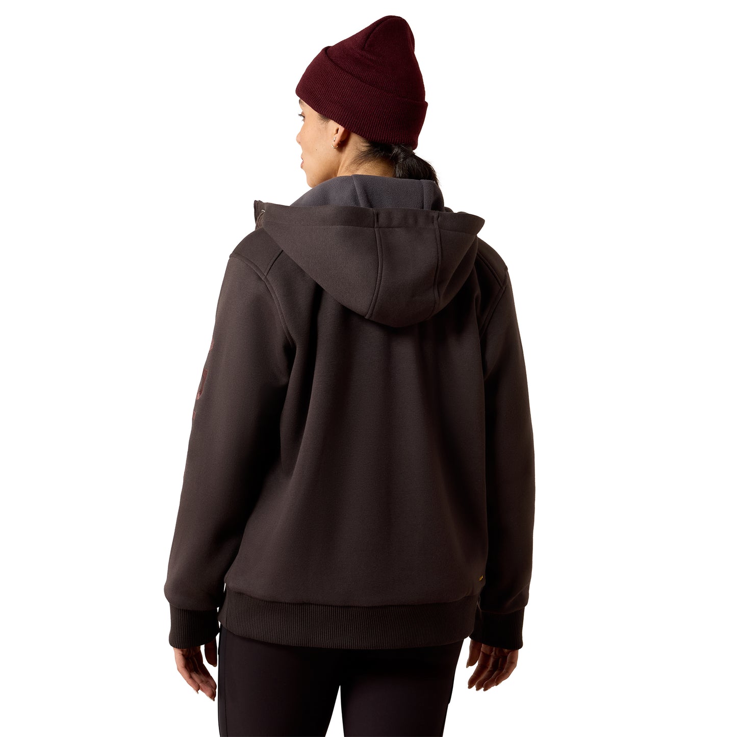 Ariat Ladies Rebar Espresso All-Weather Full Zip Hoodie 10079174