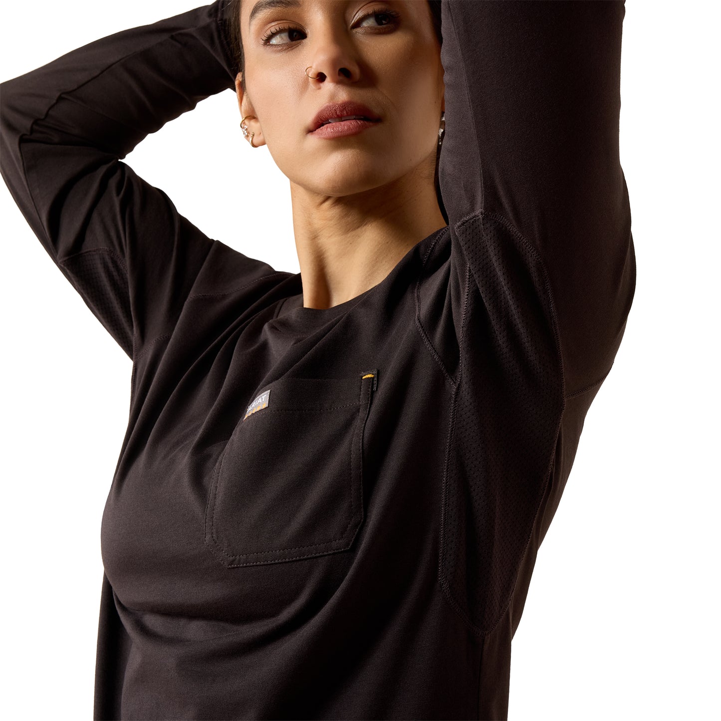 Ariat Ladies Rebar Espresso Brown Workman EST 1993 T-Shirt 10079175
