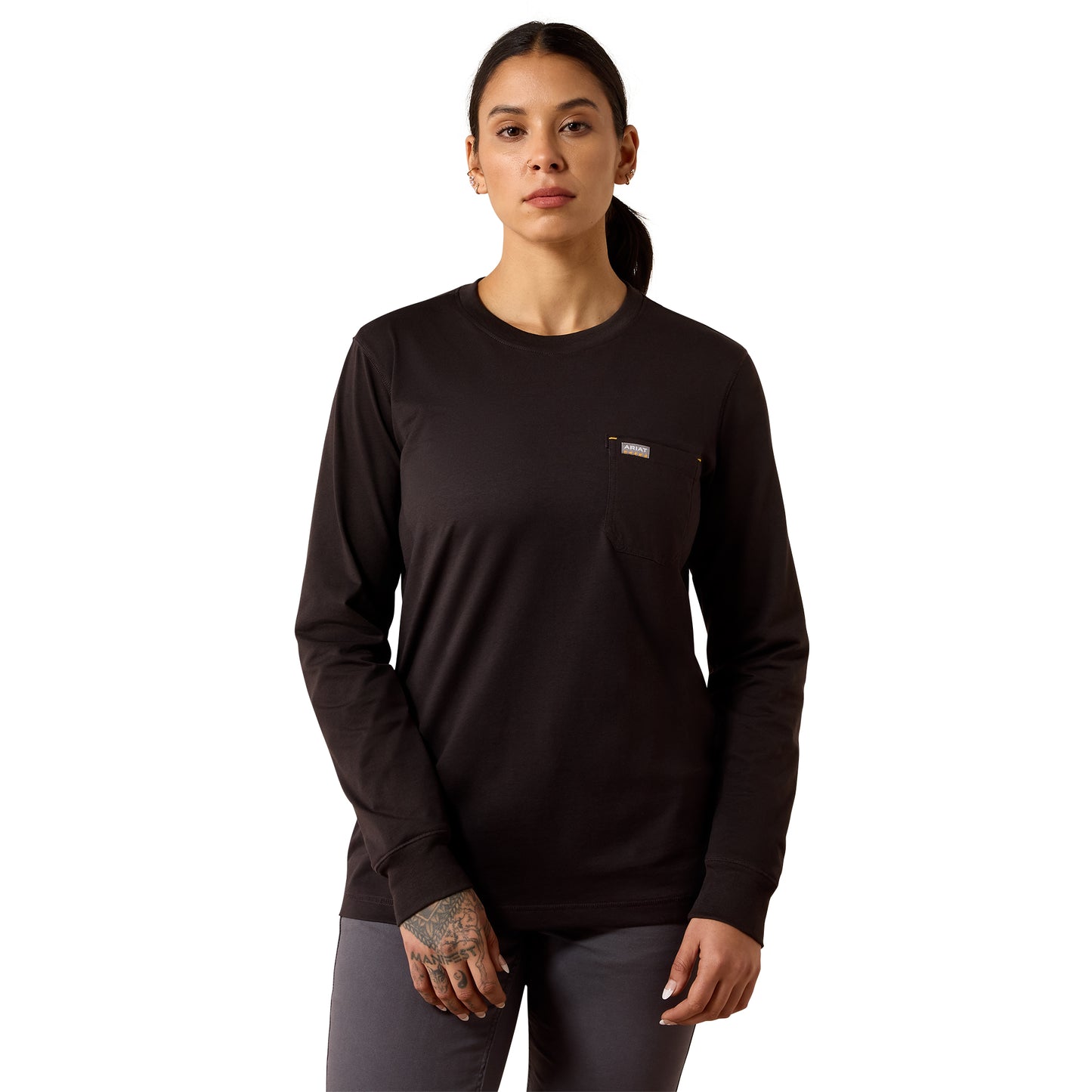 Ariat Ladies Rebar Espresso Brown Workman EST 1993 T-Shirt 10079175