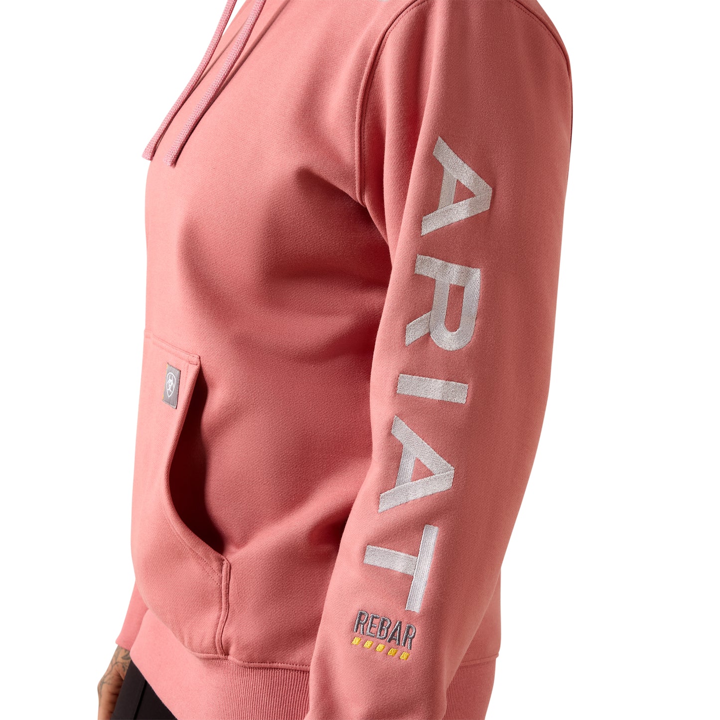 Ariat Ladies Rebar Dusty Rose Heather Workman Graphic Hoodie 10079235