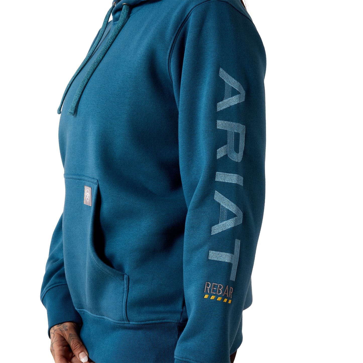 Ariat Ladies Rebar Deep Dive Storm Blue Workman Graphic Hoodie 10079237
