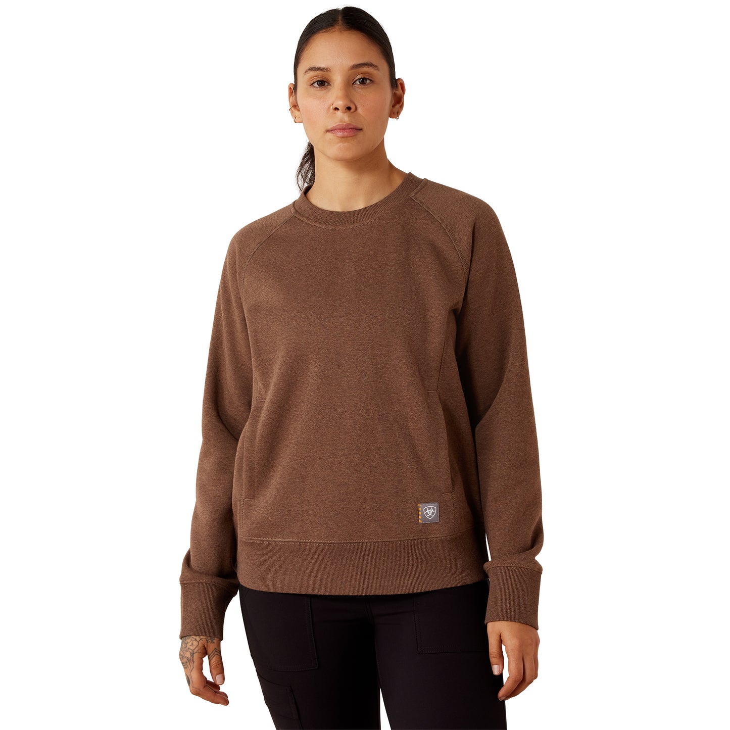 Ariat Ladies Rebar Rain Drum Heather Lightweight Fleece Sweatshirt 10079706