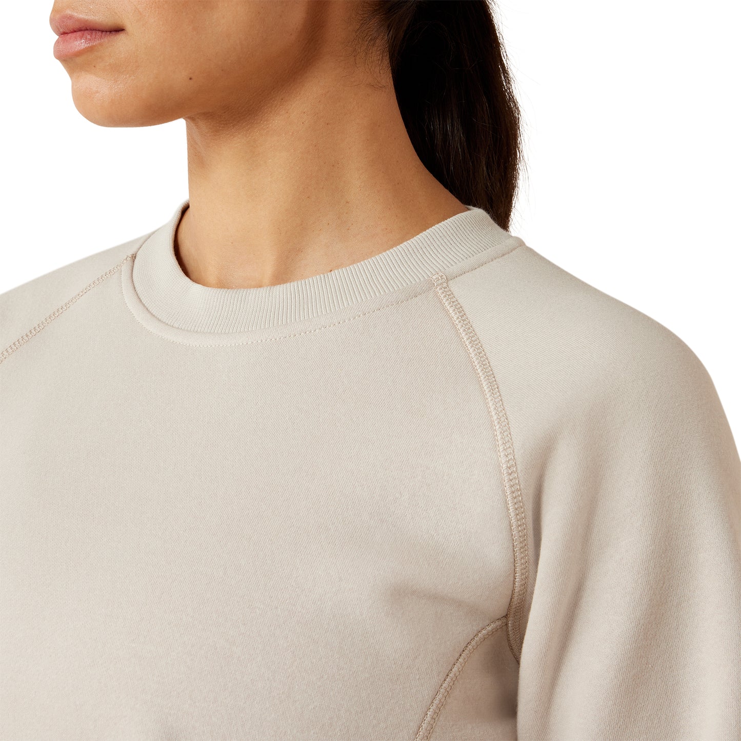 Ariat Ladies Rebar Silver Grey Heather Lightweight Fleece Sweatshirt 10079783
