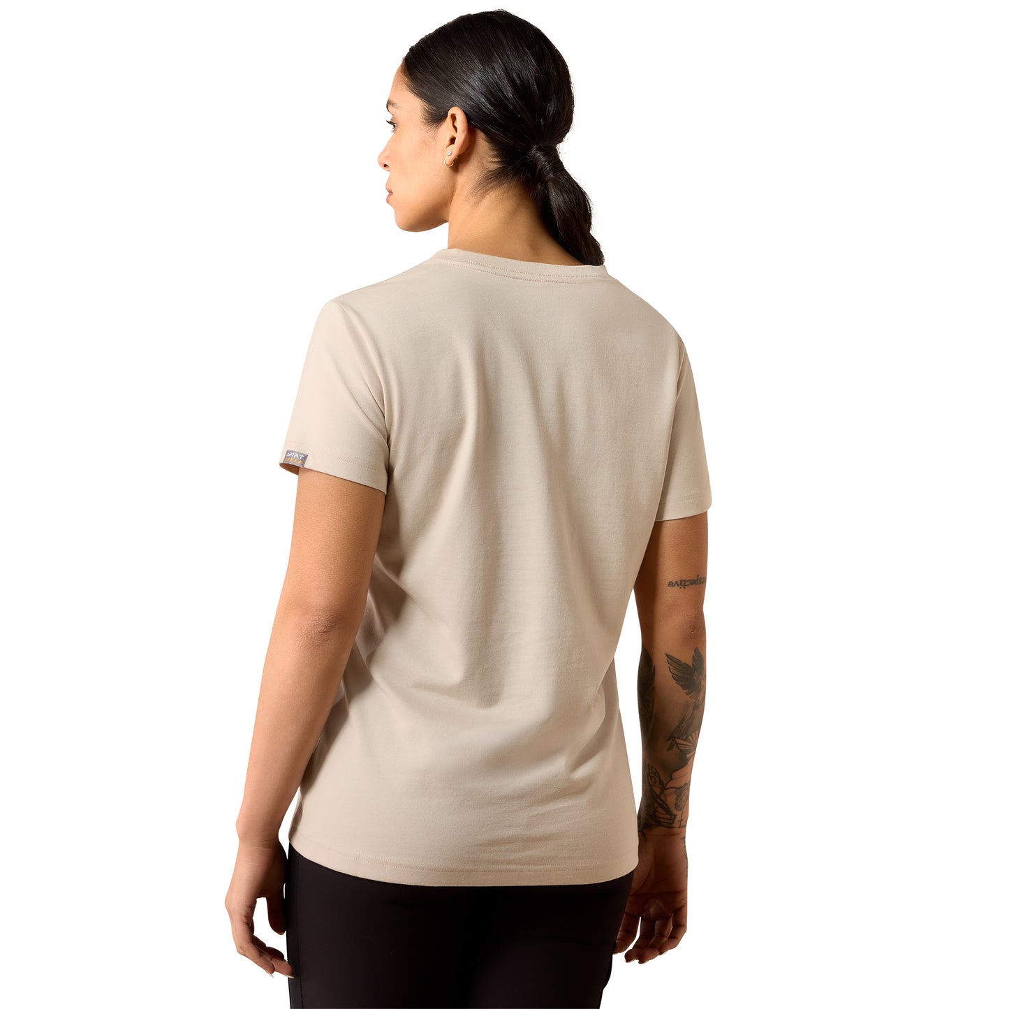 Ariat Ladies Rebar Silver Grey Heather Cotton Strong Standard V-Neck T-Shirt 10079784