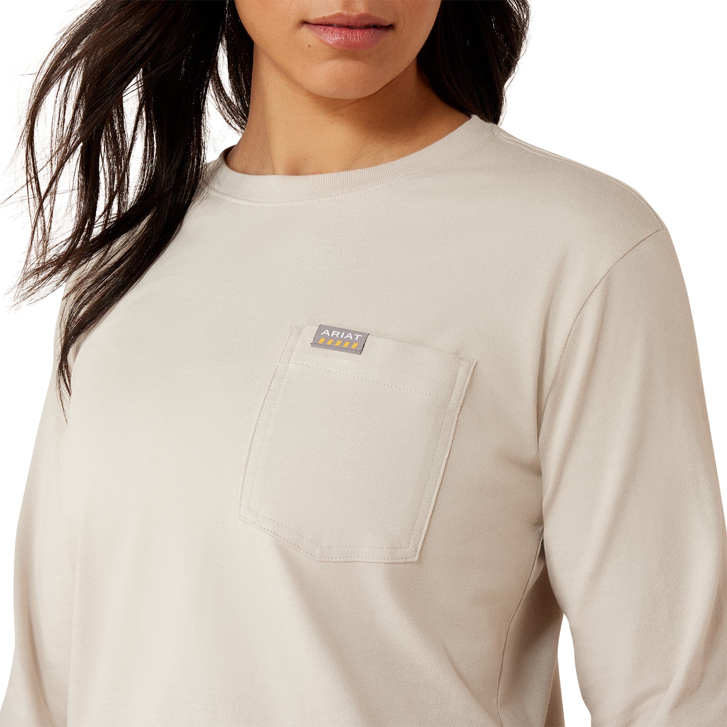 Ariat Ladies Rebar Silver Grey Cotton Strong Flying Eagle T-Shirt 10079785