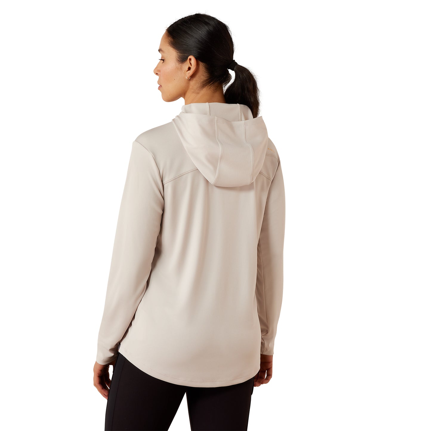 Ariat Ladies Rebar Silver Grey Sunblocker Hooded T-Shirt 10079786