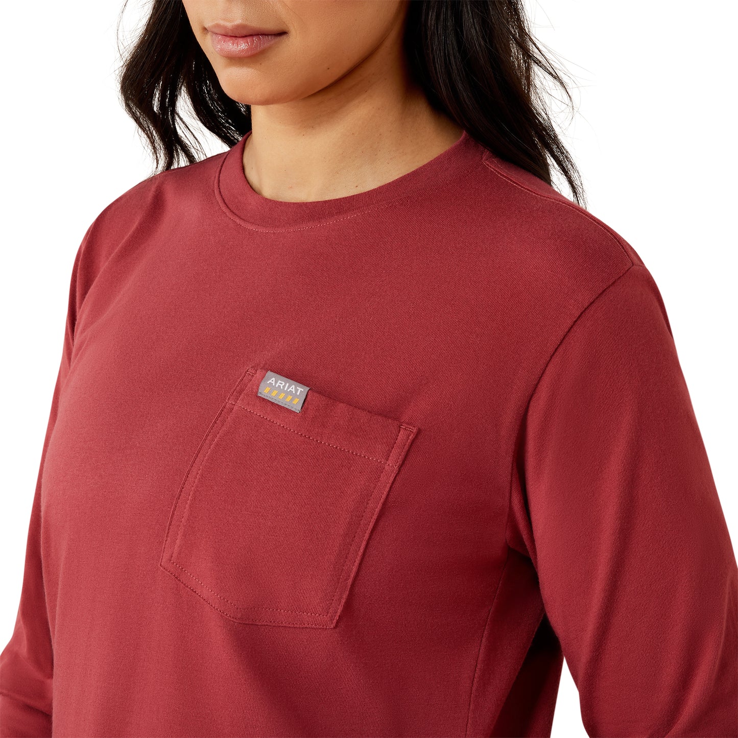 Ariat Ladies Rebar Burnt Russet Cotton Strong Vintage Mother Long Sleeve T-Shirt 10079788