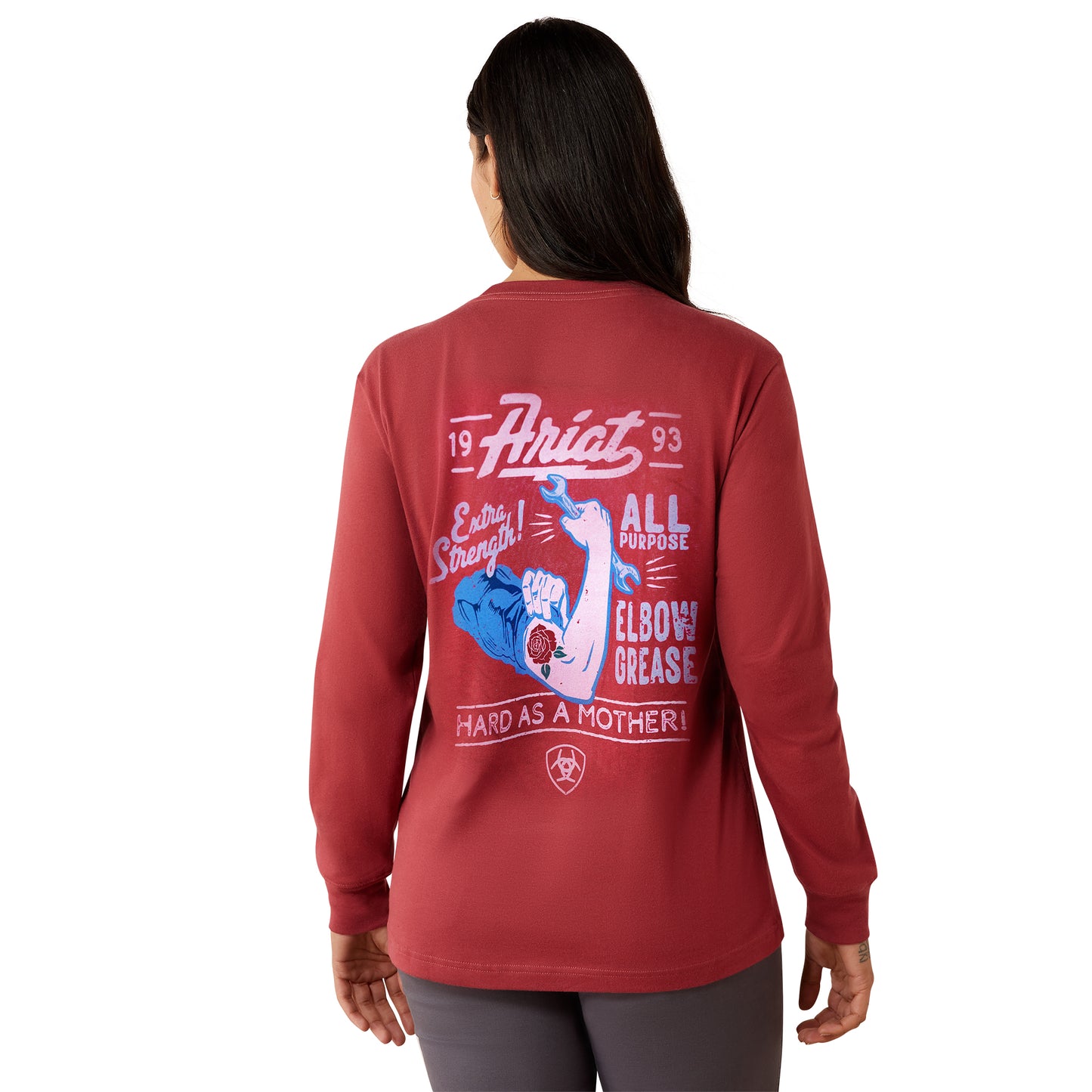 Ariat Ladies Rebar Burnt Russet Cotton Strong Vintage Mother Long Sleeve T-Shirt 10079788