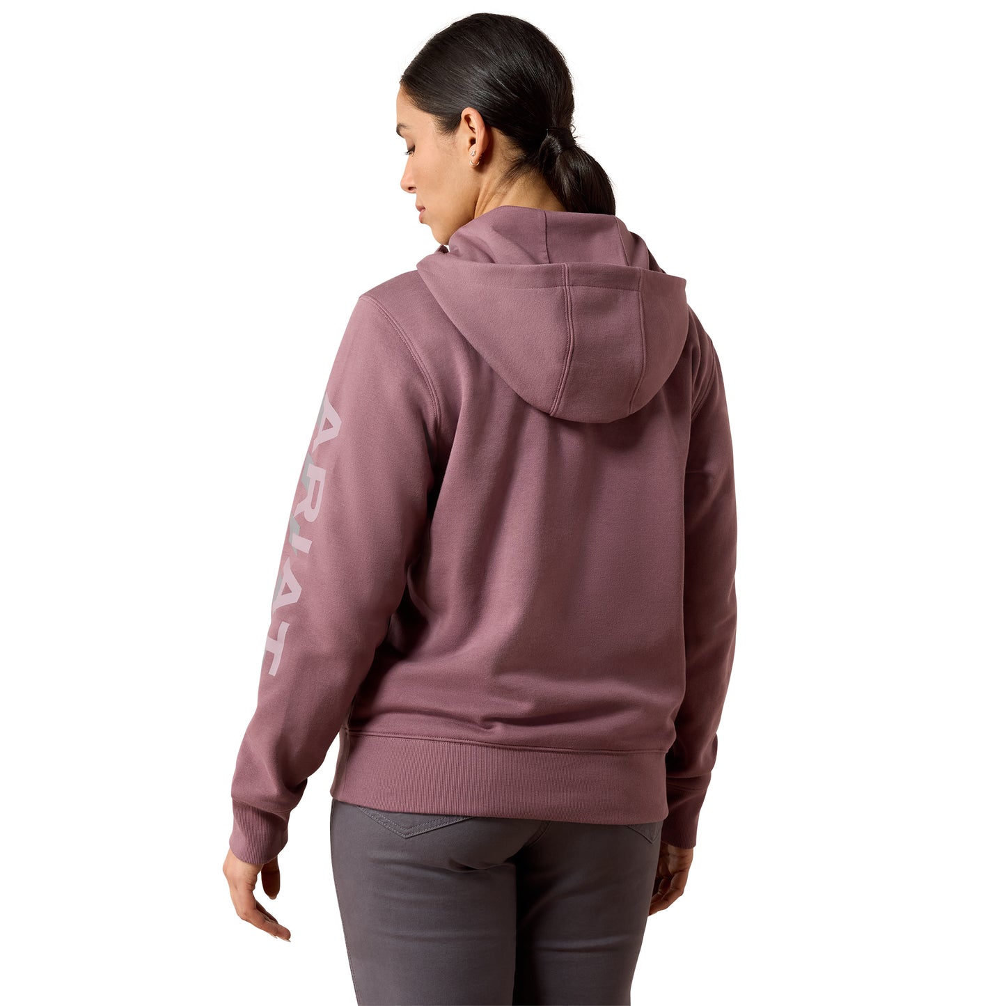 Ariat Ladies Lightweight Logo 1/2 Zip Flint Hoodie 10082240