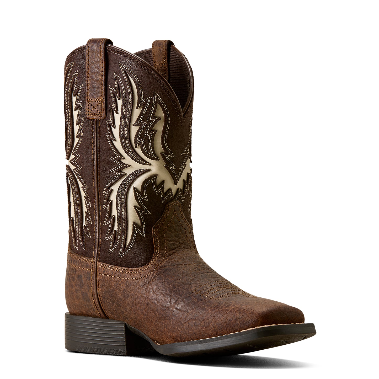 Ariat Youth Driftwood Earth Wide Square Toe Western Boot 10080273