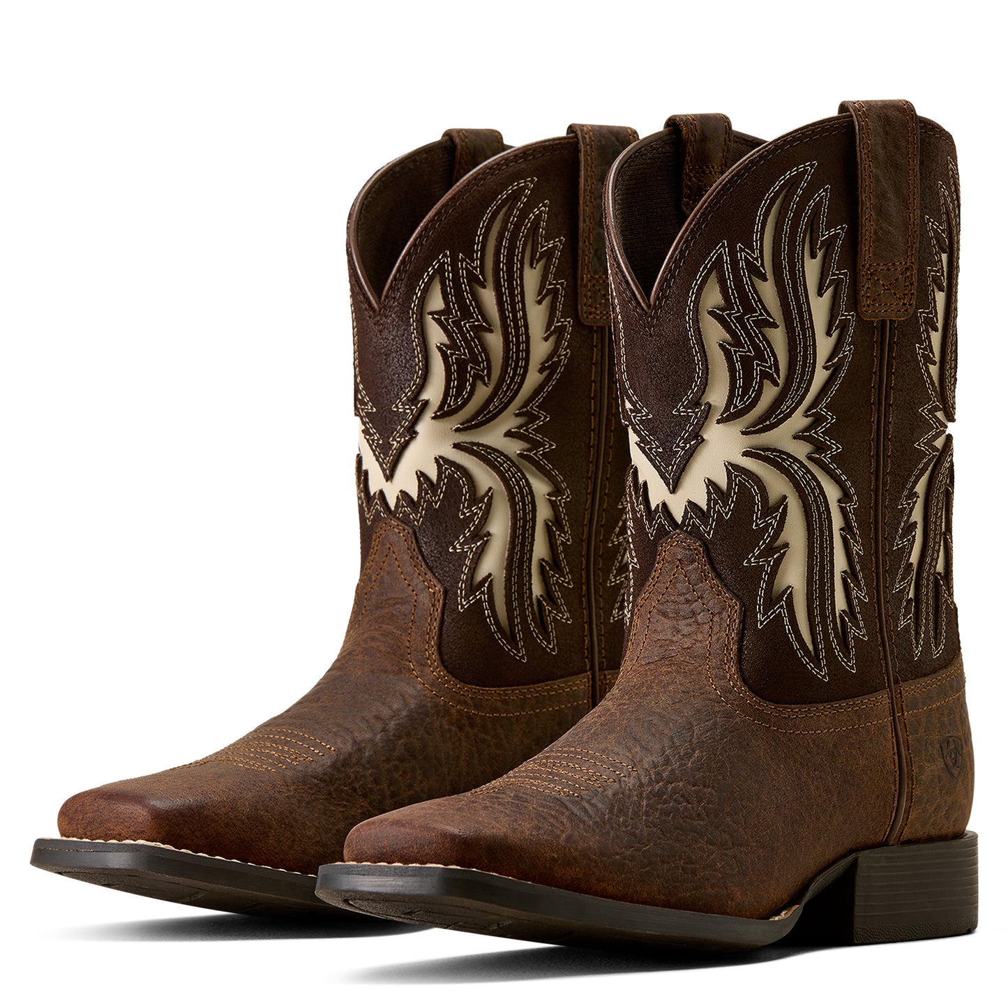 Ariat Youth Driftwood Earth Wide Square Toe Western Boot 10080273