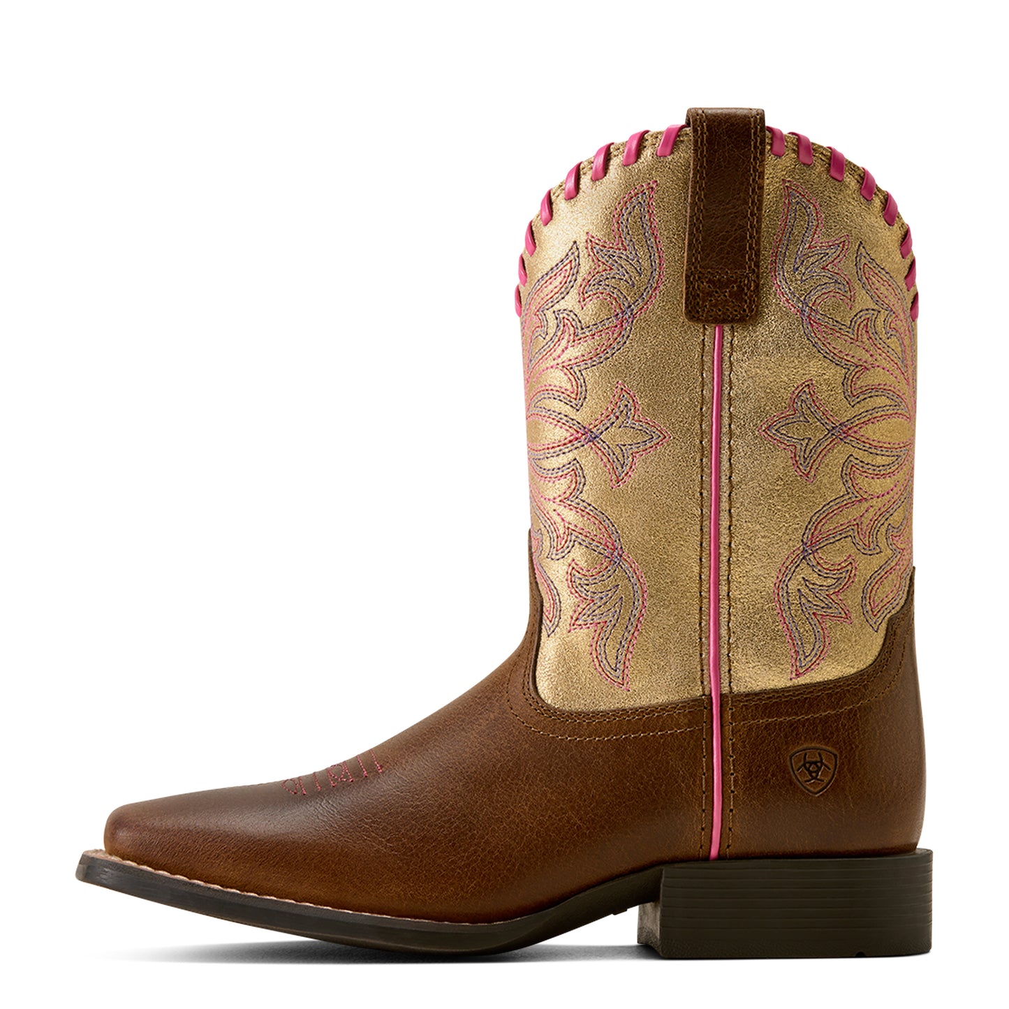 Ariat Youth Sundown Georgia Clay Wide Square Toe Western Boot 10080276