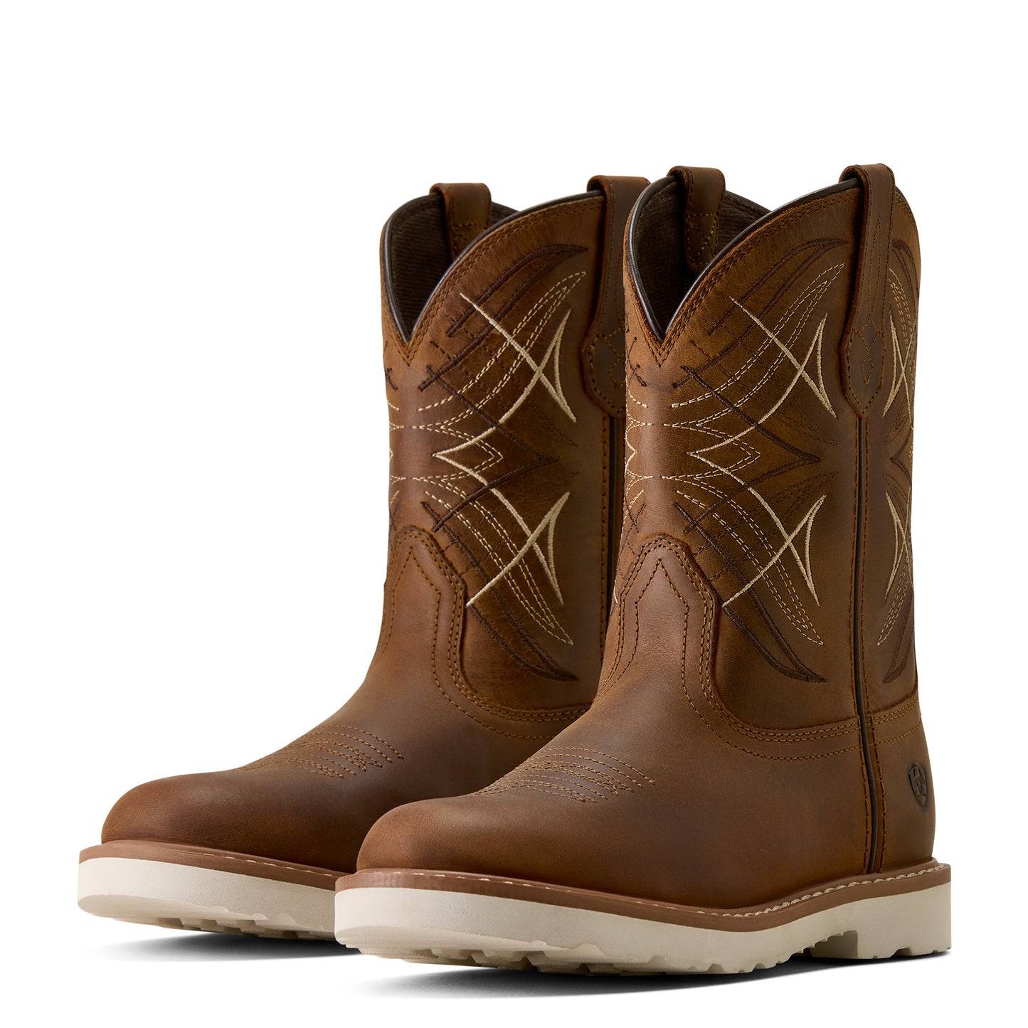 Ariat Youth Activate Distressed Brown Round Toe Western Boot 10080485