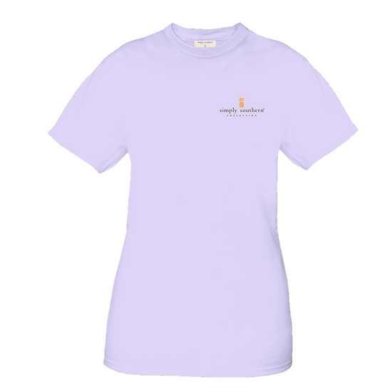 Simply Southern Ladies Country Summer Fun Graphic Aster Purple T-Shirt FLOAT-ASTER