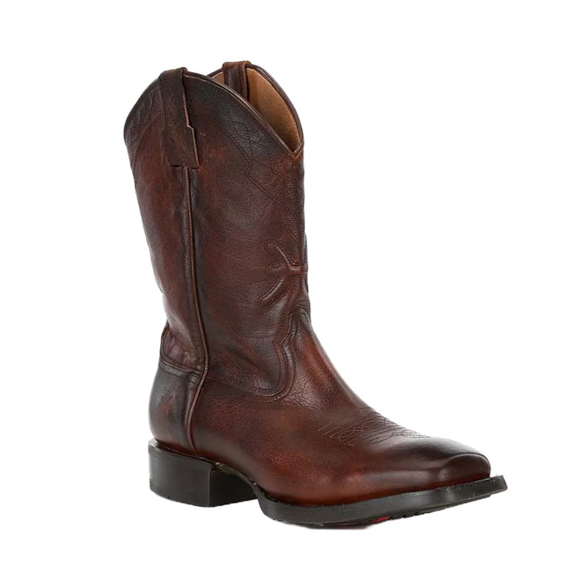 Frye Men's Hauser Logo Stitch Tobacco Briana Leather Boots FR41587-TOB