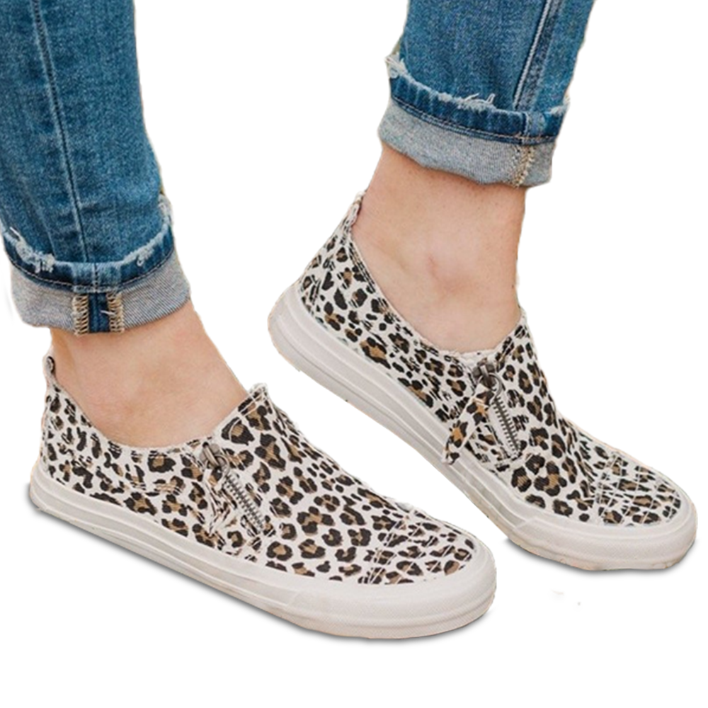 Womens cheetah slip on sneakers online