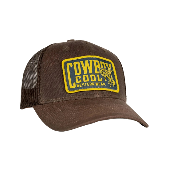 Cowboy Cool Roughrider Brown Trucker Cap H716