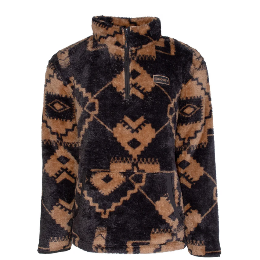 Hooey Men's Aztec Pattern Black & Tan Fleece Pullover HFP015BKTN