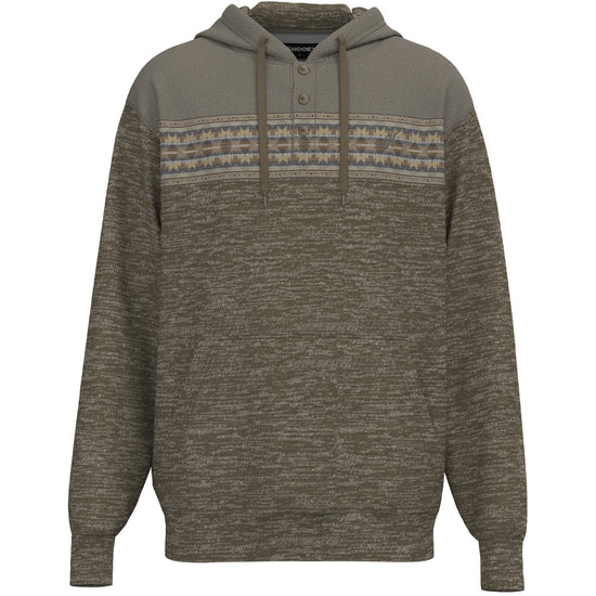 Hooey Men's Jimmy Shitake Brown Aztec Print Pullover Hoodie HH1347BRAZ