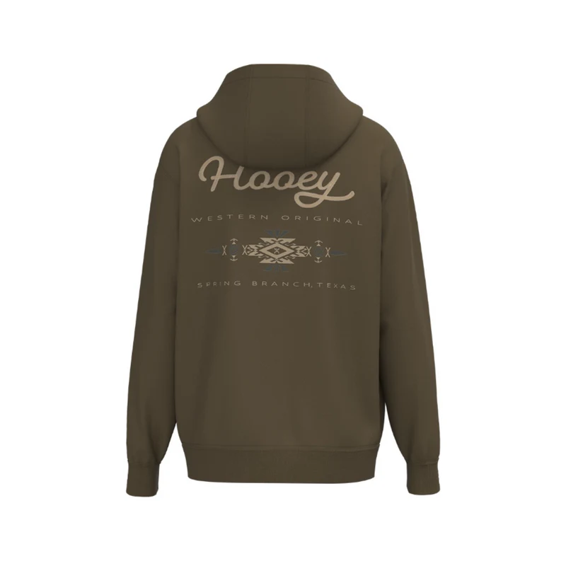 Hooey Men's Shitake Brown Logo Graphic Pullover Hoodie HH1378BR