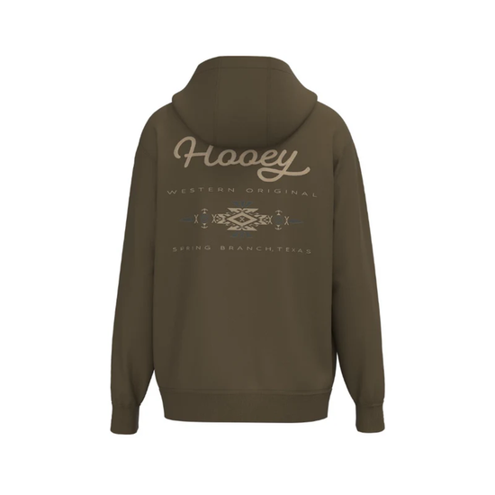 Hooey Men's Shitake Brown Logo Graphic Pullover Hoodie HH1378BR