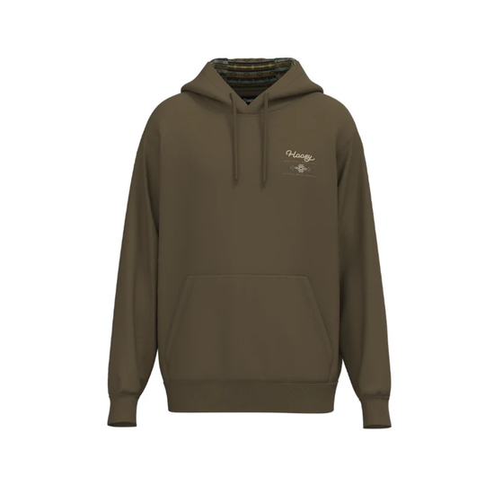 Hooey Men's Shitake Brown Logo Graphic Pullover Hoodie HH1378BR