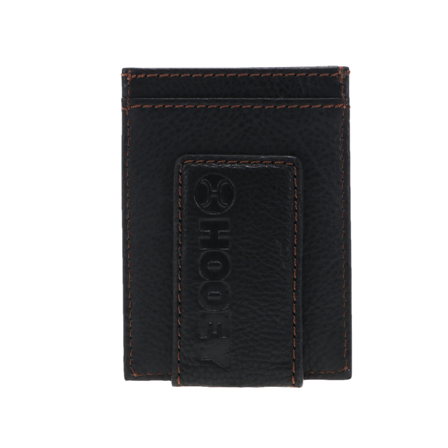 Hooey Men's HOG Black leather Money Clip Wallet HOGMC001-BK