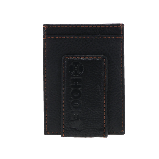Hooey Men's HOG Black leather Money Clip Wallet HOGMC001-BK