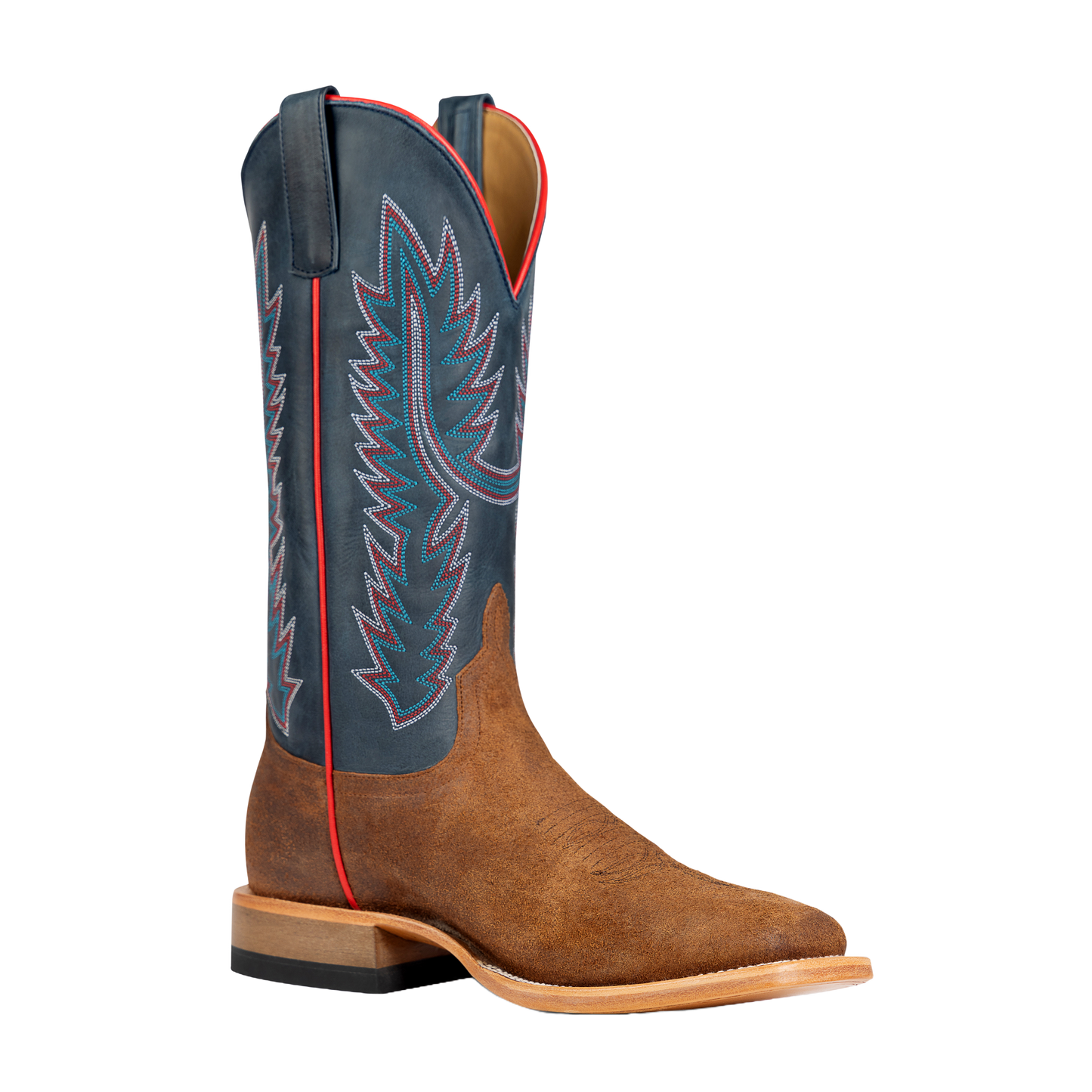 Horse Power Men's Tobacco Old Suede Blue Western Boots HP8079