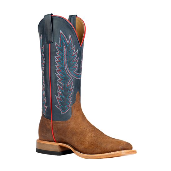 Horse Power Men's Tobacco Old Suede Blue Western Boots HP8079