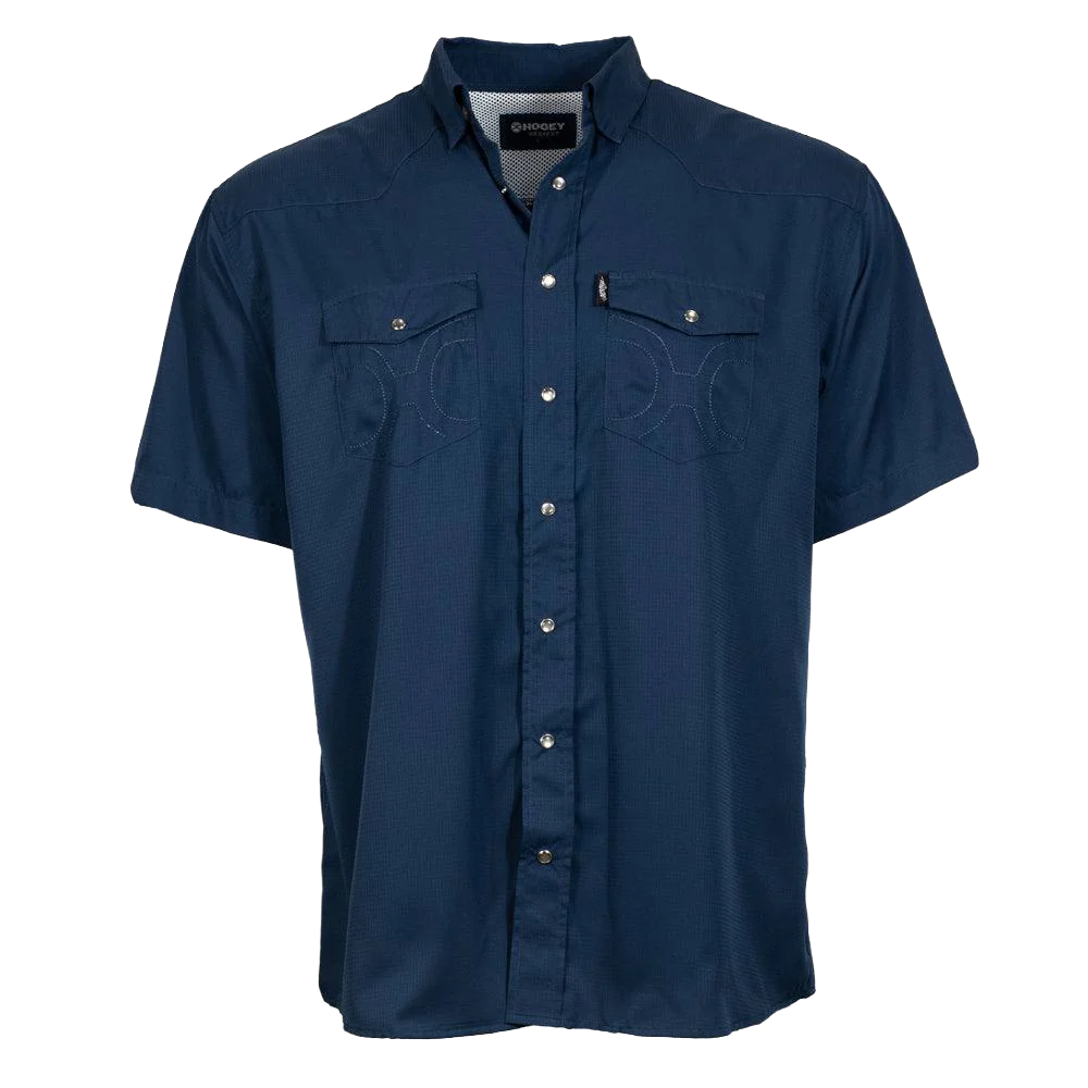 Hooey Men's Sol Woven Navy Pearl Snap Shirt HT1623NV