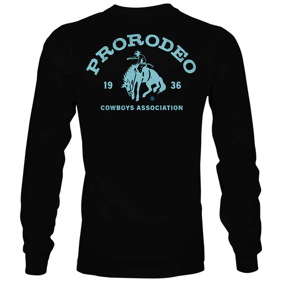 Hooey Men's Pro Rodeo Graphic Black Long Sleeve T-Shirt HT1736BK