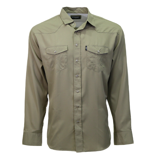 Hooey Men's Sol Vetiver Olive Green Snap Shirt HT1862OL
