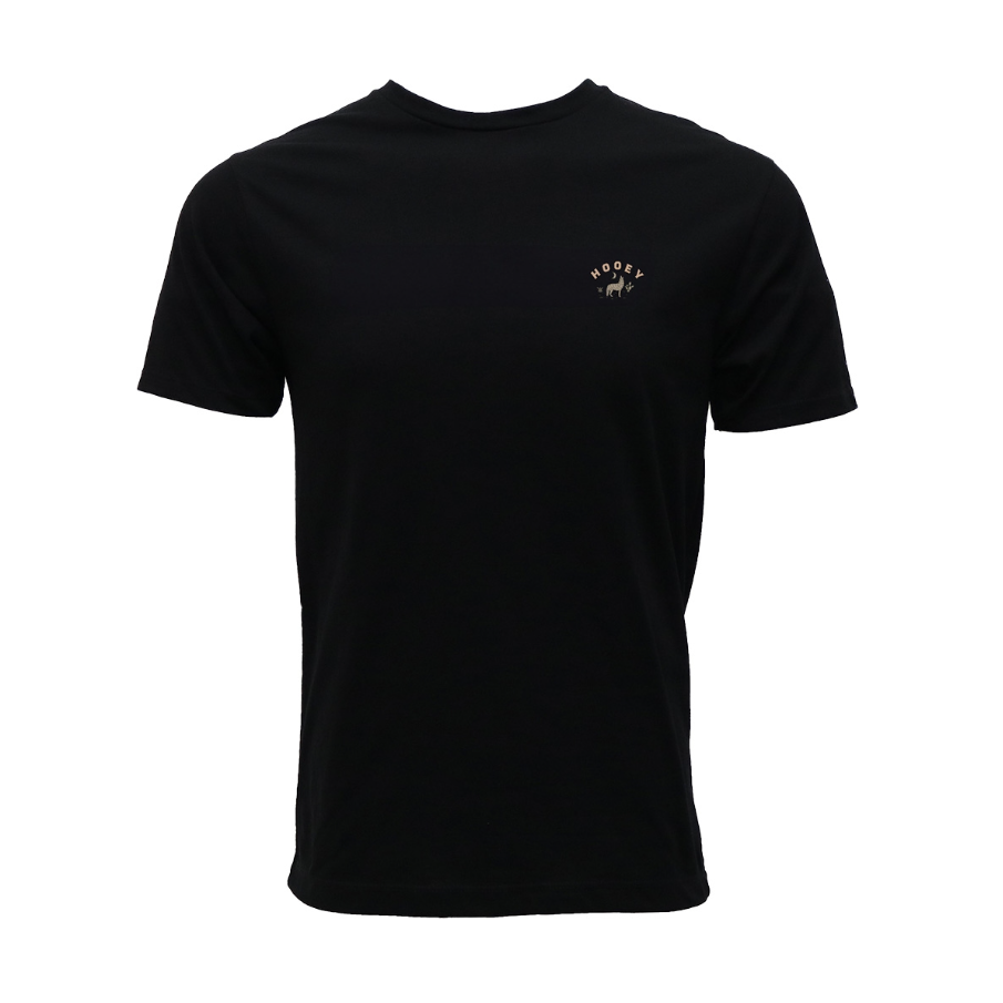 Hooey Men's Coyote Graphic Black Short Sleeve T-Shirt HT1888BK