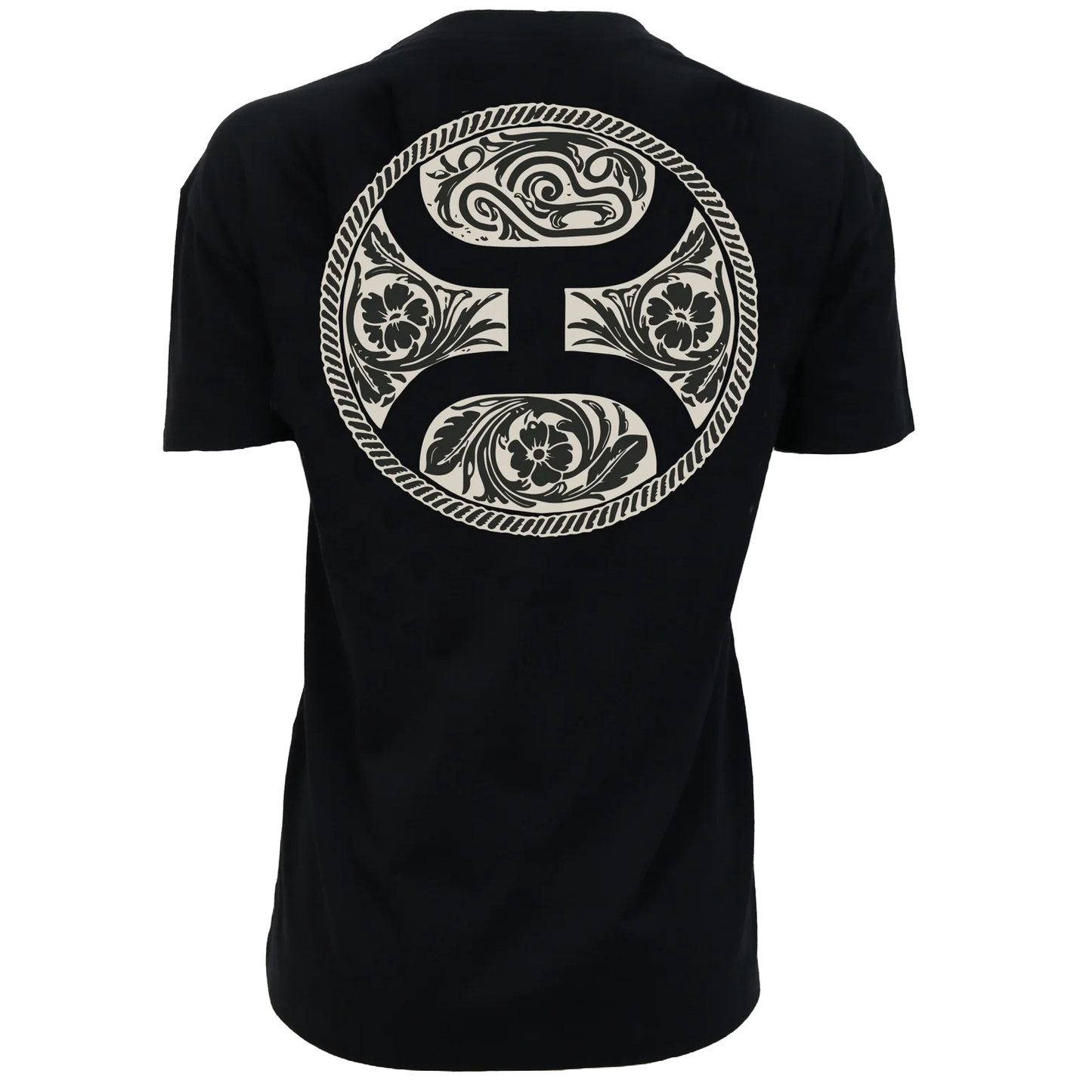 Hooey Ladies Concho Logo Graphic Black Short Sleeve T-Shirt HT1900BK
